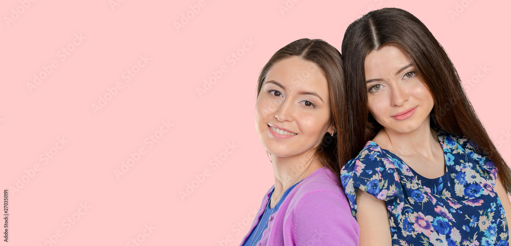 Young Adult Mixed Race Sisters/ Friends. Portrait Young Adult Mixed Race Sisters/ Friends. Portrait