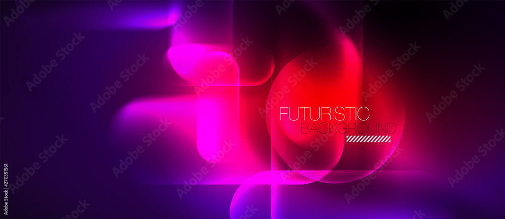 Neon glowing techno lines, hi-tech futuristic abstract background template Neon glowing techno lines, hi-tech futuristic abstract background template