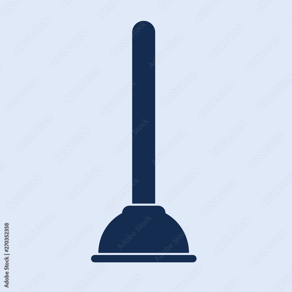Plunger flat style icon, new trendy graphic design symbol. Plunger flat style icon, new trendy graphic design symbol.