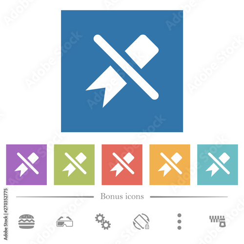 Untag flat white icons in square backgrounds
