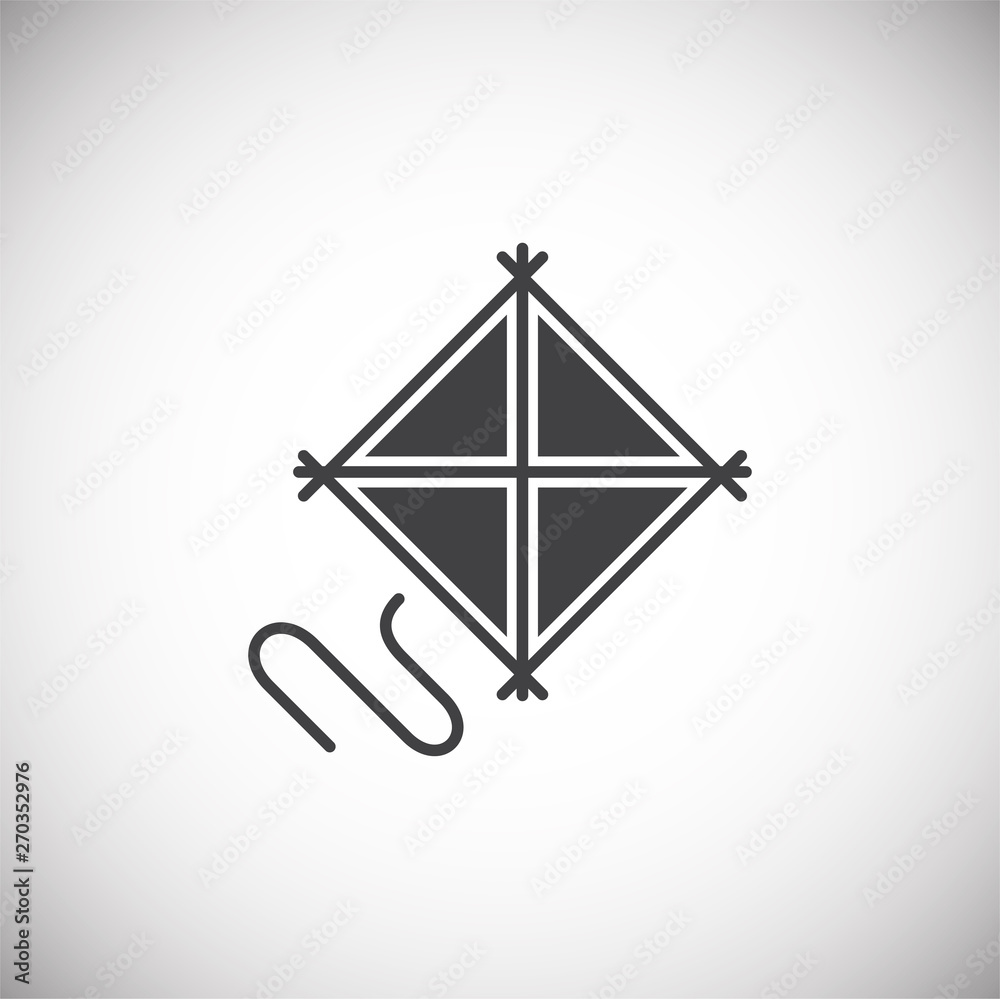 Kite icon on black background for graphic and web design. Simple vector sign. Internet concept symbol for website button or mobile app.