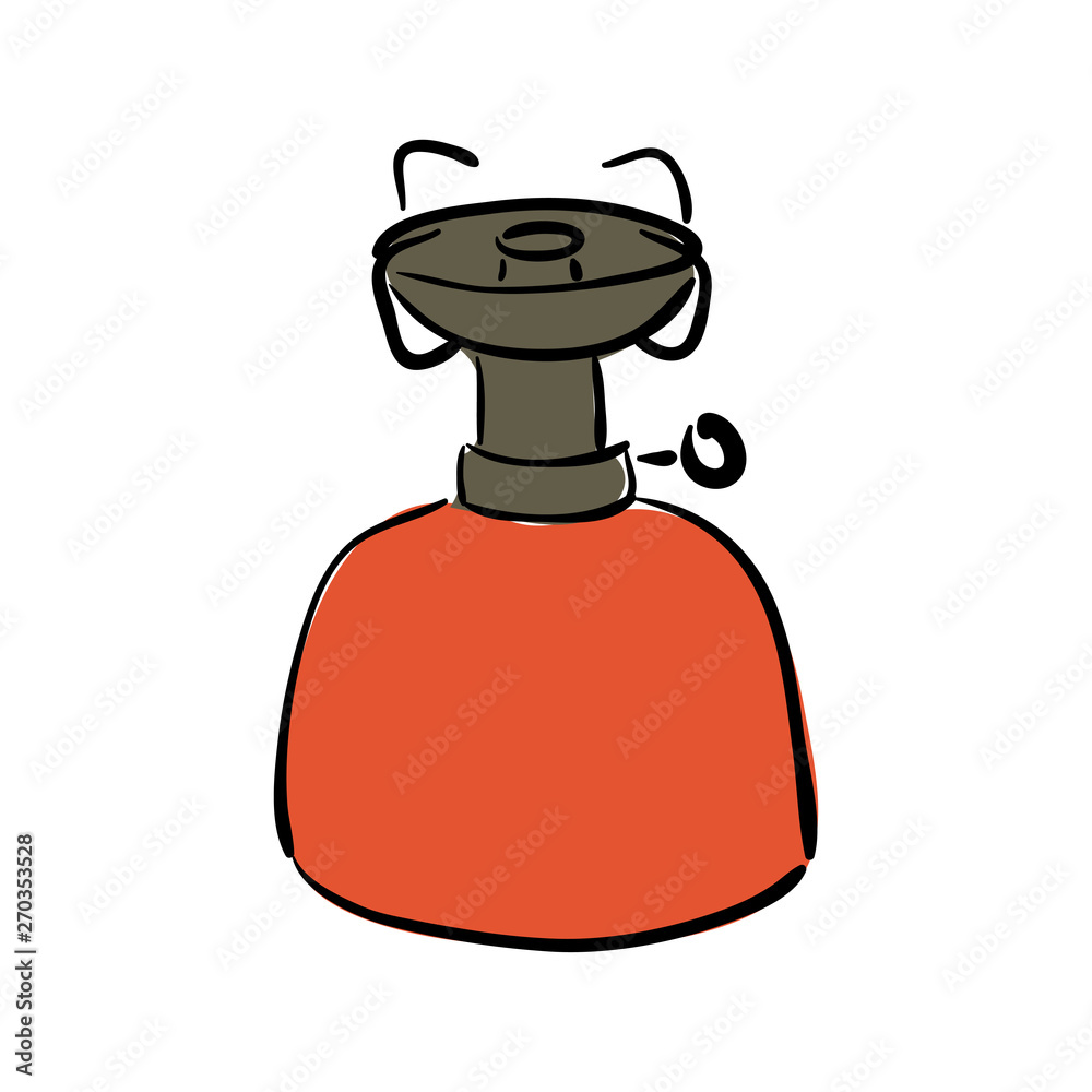 Camping stove. Icon for web and mobile application. Vector illustration on a white background. Flat design style. Camping stove. Icon for web and mobile application. Vector illustration on a white background. Flat design style.