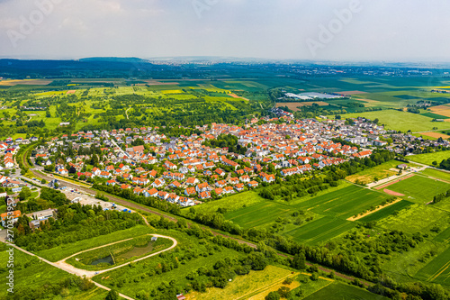Rosbach vor der Höhe in Hessen aus der Luft