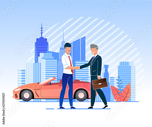 Vector Illustration Verbal Partnership Agreement.