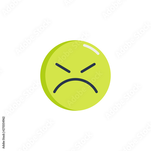 Angry Face emoticon flat icon, Persevering Face emoji vector sign, colorful pictogram isolated on white. Symbol, logo illustration. Flat style design
