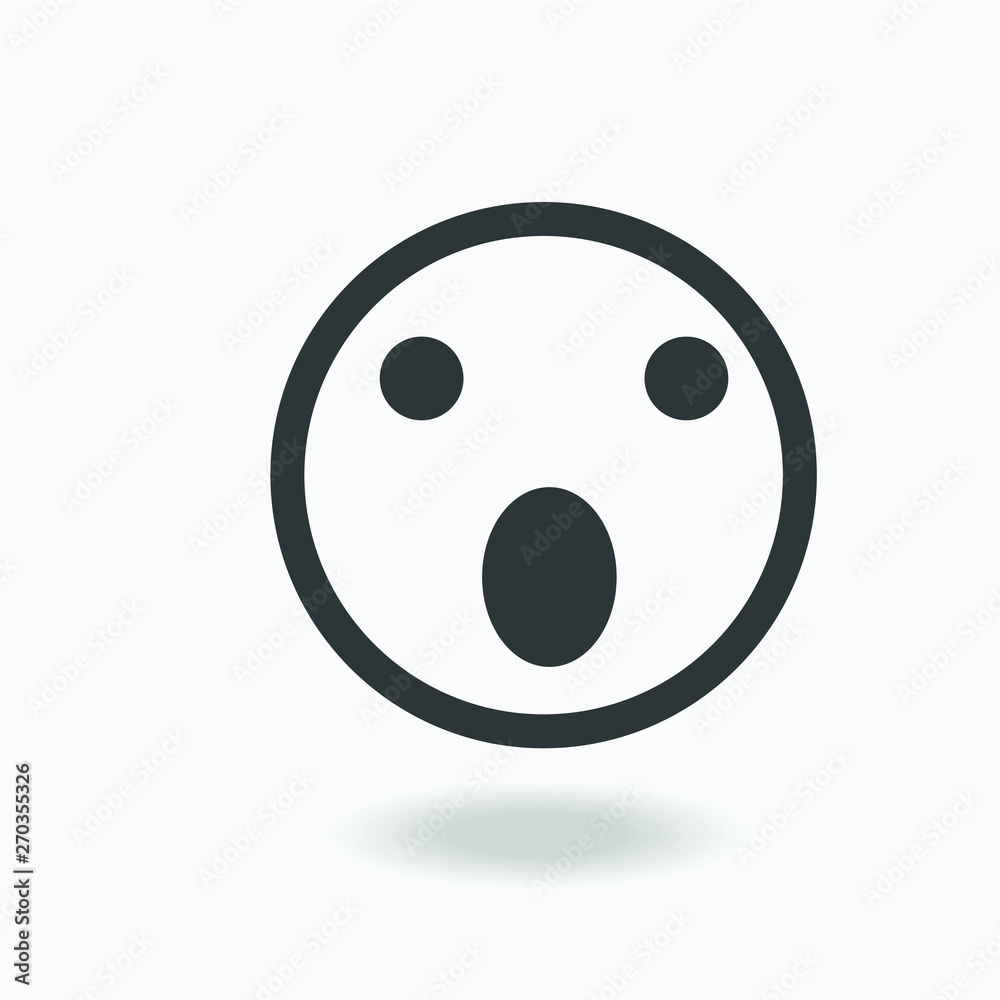 Smile Icon on grey background. Smile Icon on grey background.