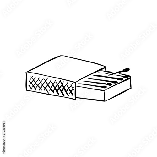 Box of matches. Blank package. 3d rendering illustration isolated on white background