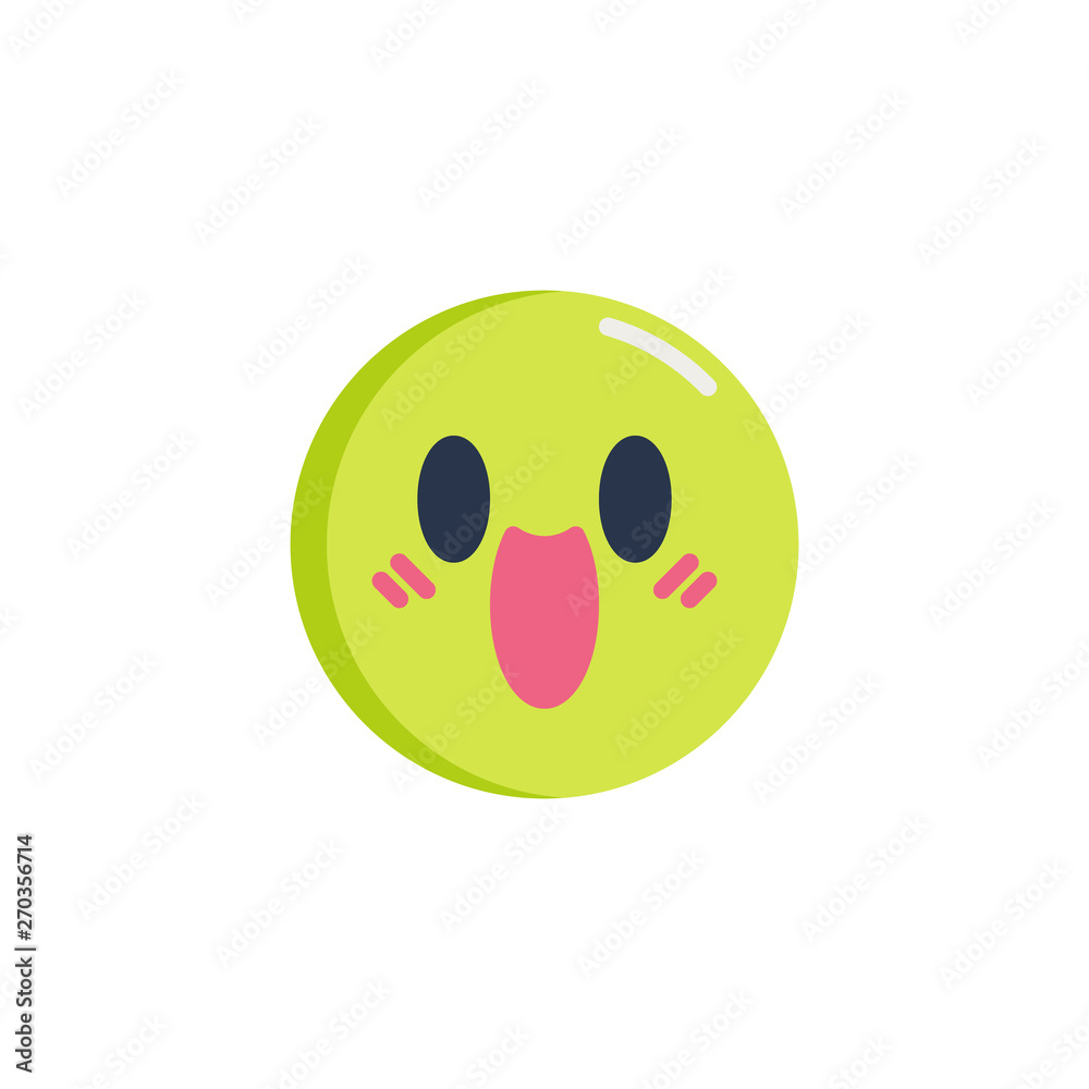 Fototapeta premium Fearful Face emoticon flat icon, Face Screaming in Fear emoji vector sign, colorful pictogram isolated on white. Symbol, logo illustration. Flat style design