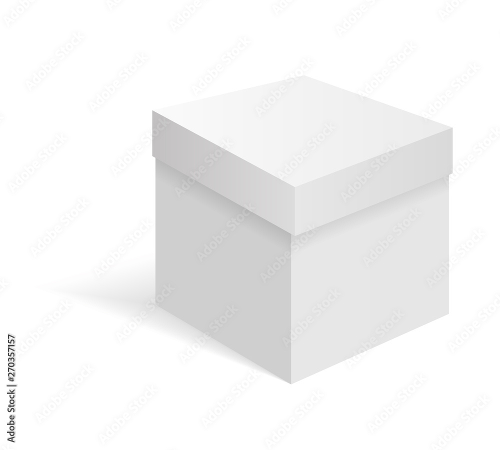White blank cardboard package box. Vector template. Cardboard box mockup, package and container illustration. White blank cardboard package box. Vector template. Cardboard box mockup, package and container illustration.