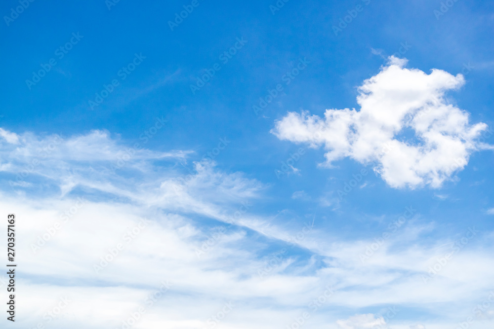 blue sky with cloud - Blue backdrop in the air for text