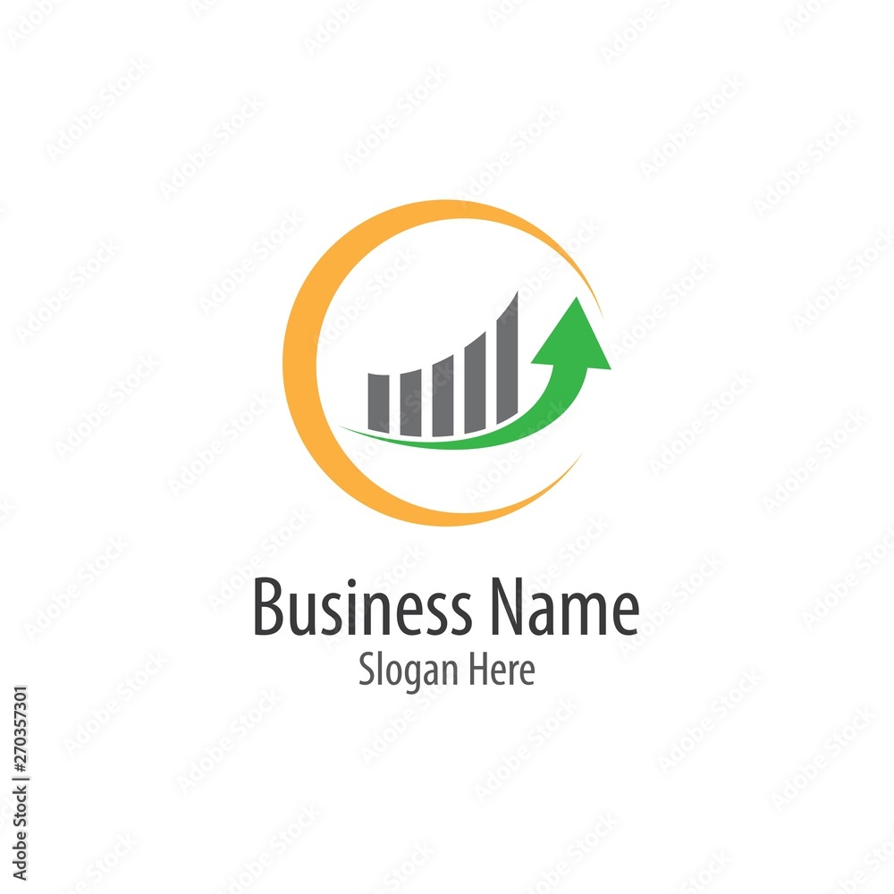 Business finance logo template vector icon