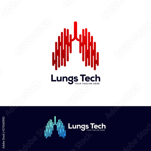 human lungs logo designs template, lungs technology logo design vector, respiratory system logo designs
