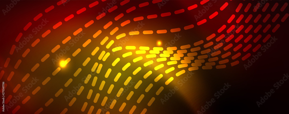 Fototapeta premium Shiny neon lines techno magic futuristic background, magic energy space light concept, abstract background wallpaper design