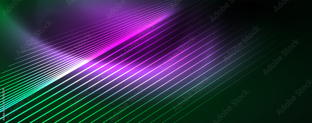 Vector neon light lines concept, abstract background Vector neon light lines concept, abstract background