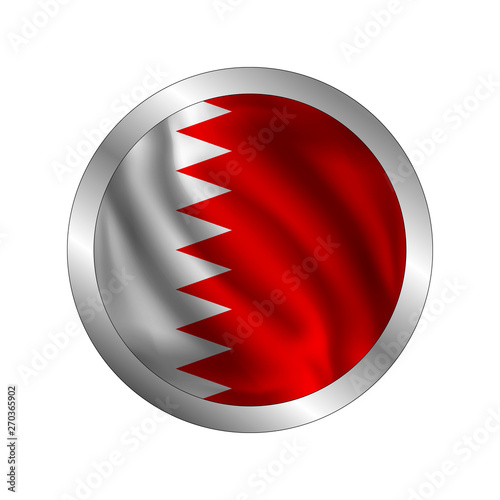 Waving Bahrain's flag, the flag of Bahrain, vector illustration