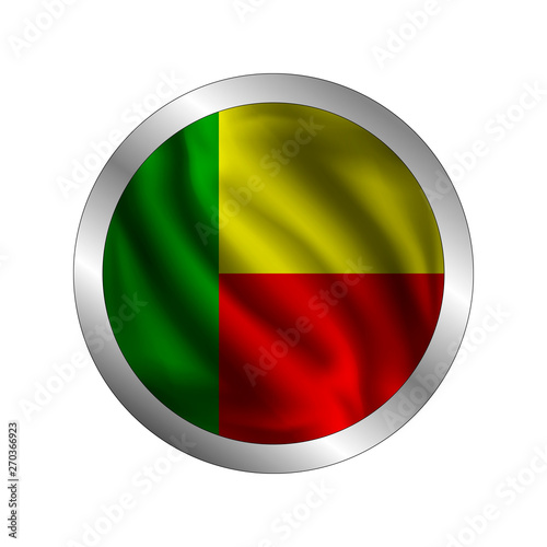 Free Download Waving Benin flag, the flag of Benin, vector illustration - GFXLoad