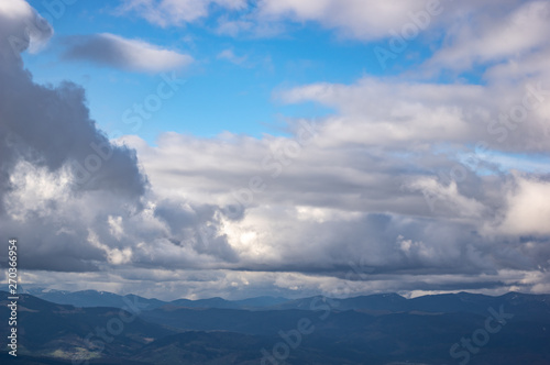 Cumulus over the mountains
