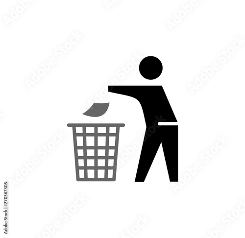 Garbage related icon on background for graphic and web design. Simple illustration. Internet concept symbol for website button or mobile app.