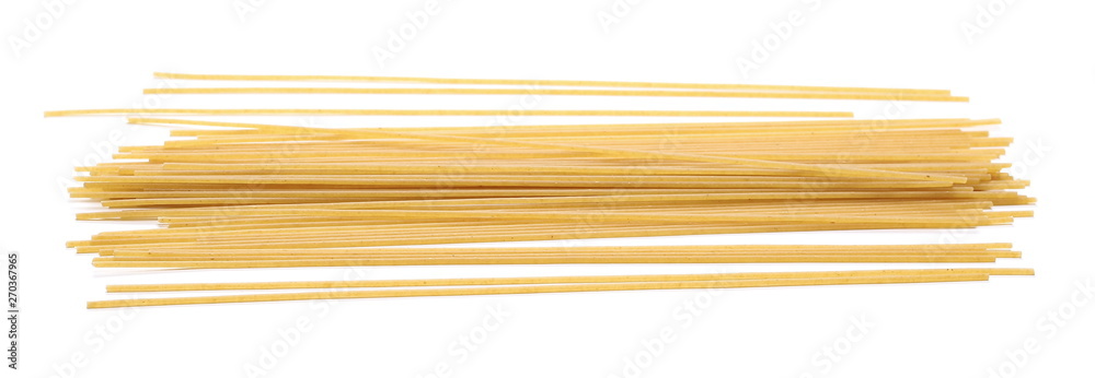 Integral spaghetti, pasta isolated on white Integral spaghetti, pasta isolated on white