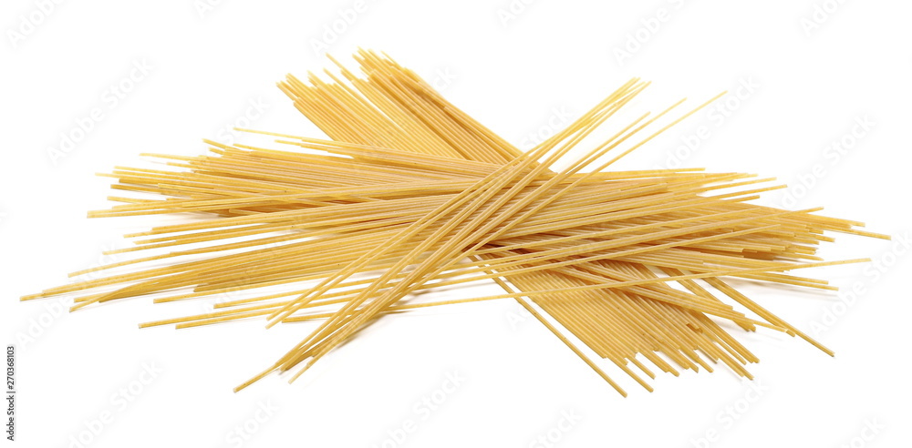 Integral spaghetti, pasta isolated on white Integral spaghetti, pasta isolated on white