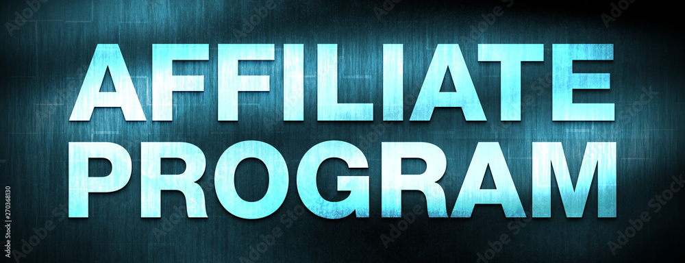Affiliate Program abstract blue banner background