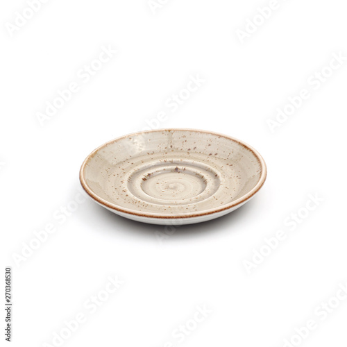 brown ceramic plate handmade design