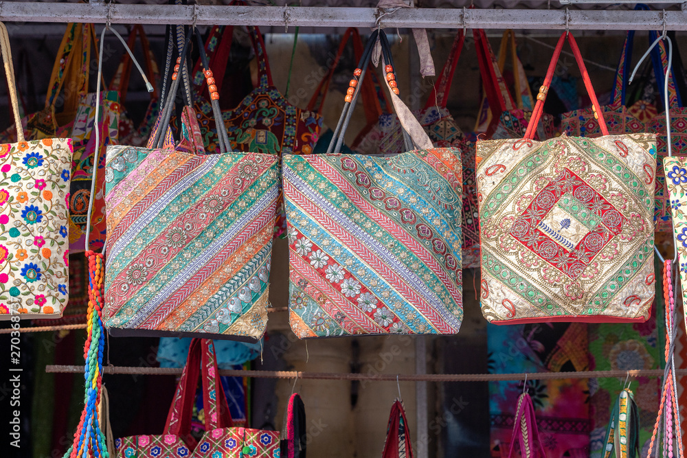 Buy Pink Indian Handicraft Embroidered Hand bag Online at  Unnatisilks.com|UB57