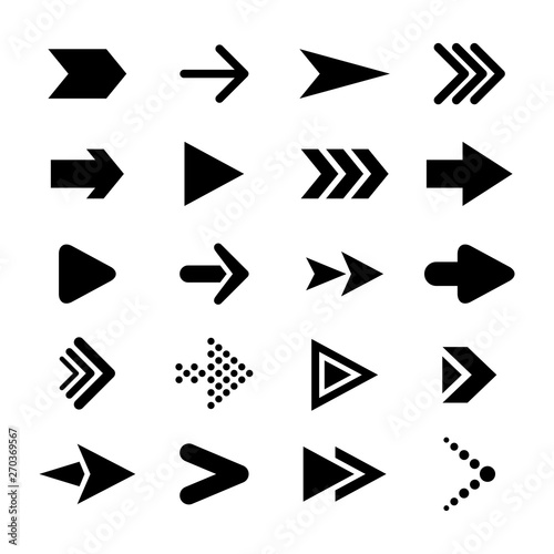 Arrows collection. Arrow. Arrow icons. Arrows. Black Arrows isolated on white background © smile3377