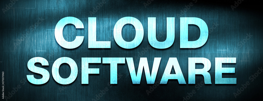 Cloud Software abstract blue banner background Cloud Software abstract blue banner background
