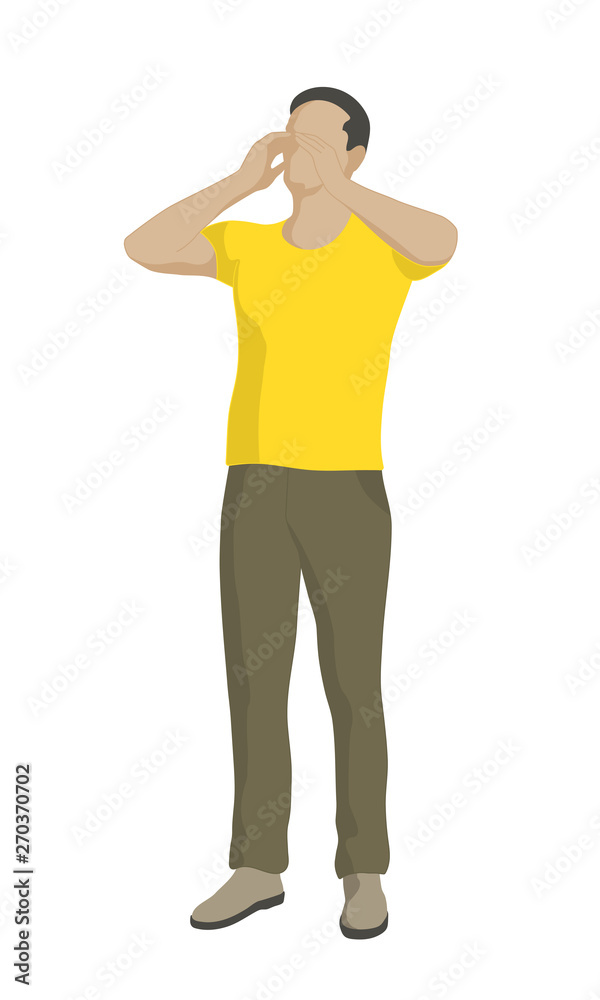 Men yelling out loud, shout, announce, communicate. Men yelling out loud, shout, announce, communicate.