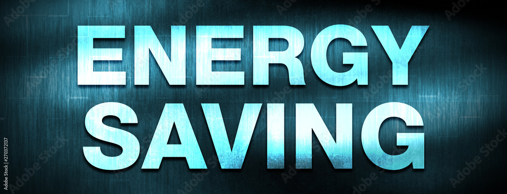 Energy Saving abstract blue banner background