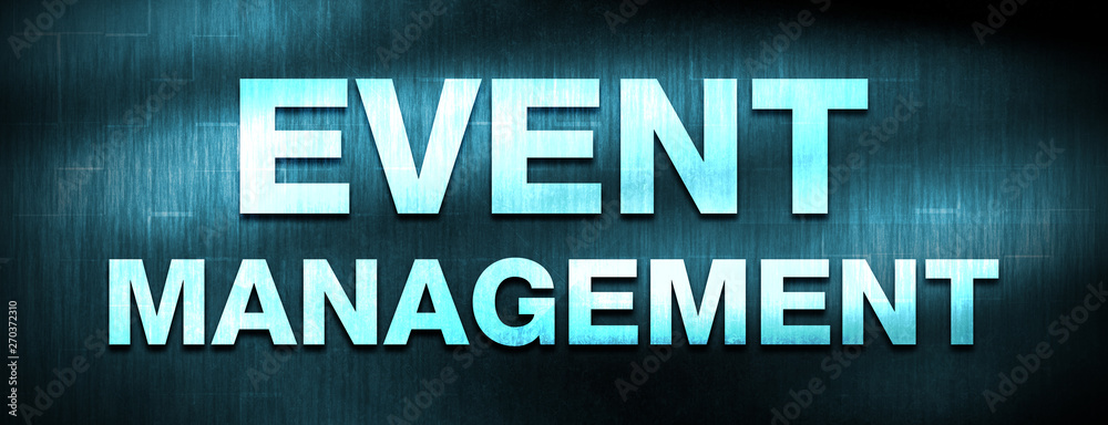 Event Management abstract blue banner background
