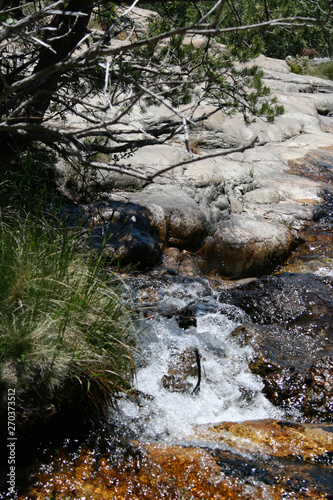 Pinilla brook flowing to the reservoir photo