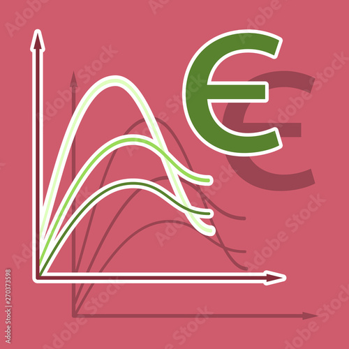 paper sticker on theme Arabic business euro chart