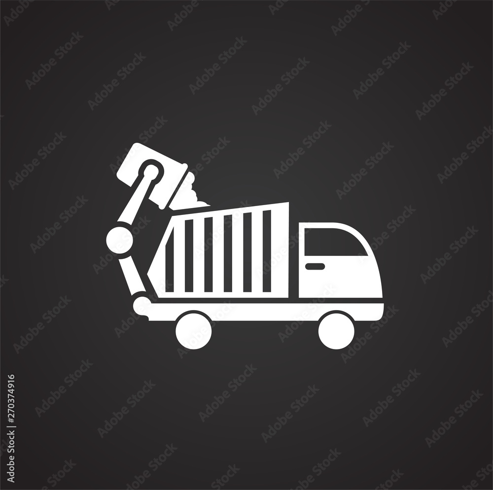 Garbage related icon on background for graphic and web design. Simple illustration. Internet concept symbol for website button or mobile app.