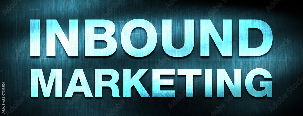 Inbound Marketing abstract blue banner background