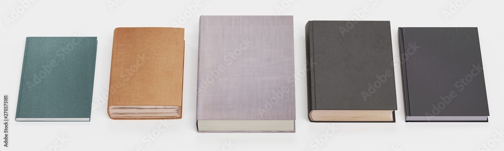 Fototapeta premium Realistic 3D Render of Blank Books
