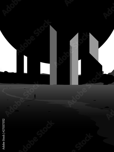 abstract architecture science fiction vector