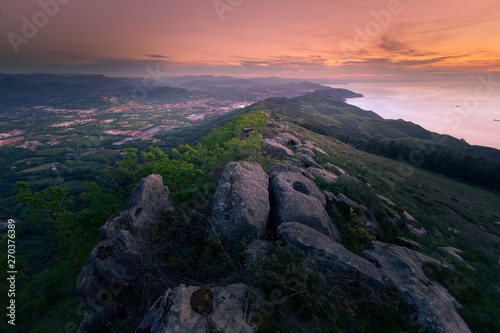 Jaizkibel mountain next to the basque coast, Basque Country.