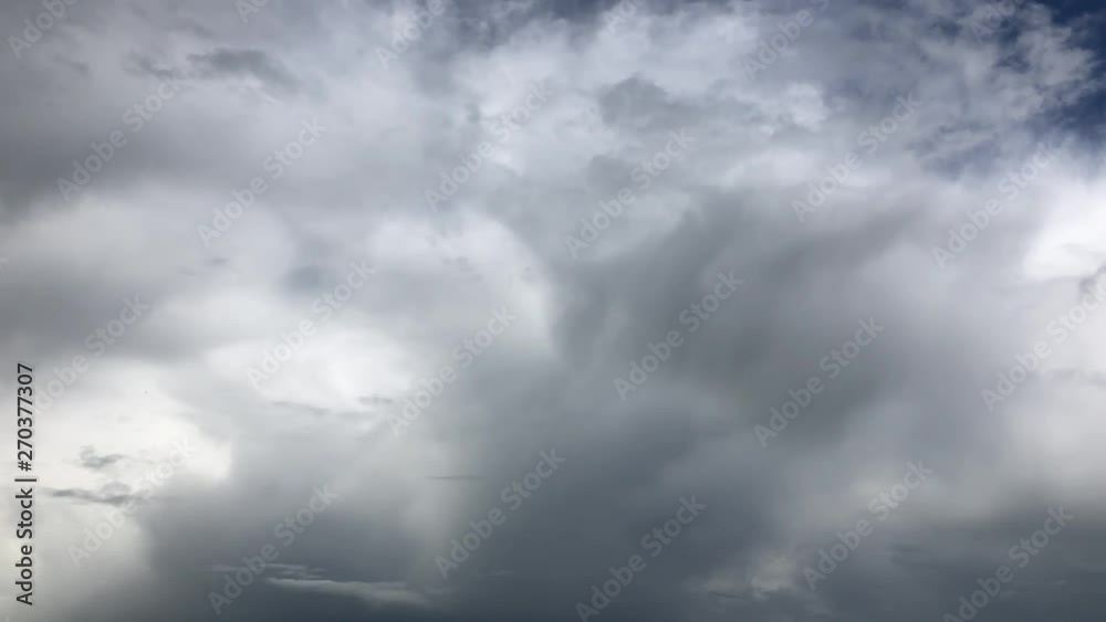Epic gloomy storm clouds moving fast over dark blue sky background. 4K Epic gloomy storm clouds moving fast over dark blue sky background. 4K