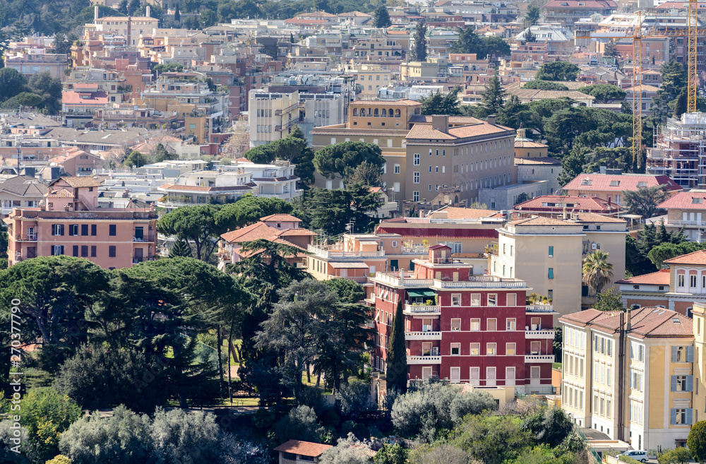 Fototapeta premium The best view of Rome from the dome of St. Peter. Vatican. 