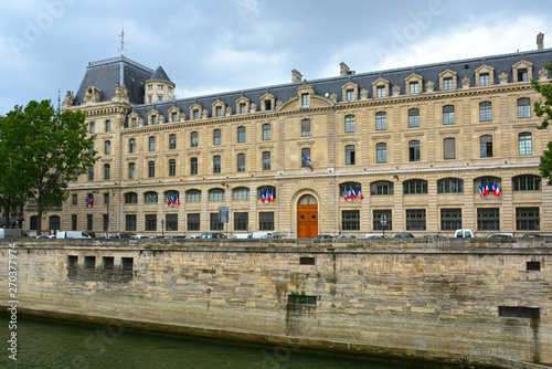 PARIS, FRANCE - 25.05.2018:View of the Hotel-Dieu building. Is the oldest hospital in the city of Paris. It was the only hospital in Paris until the Renaissance