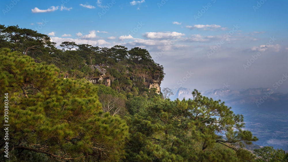 Standing empty on top of a mountain view. Standing empty on top of a mountain view.