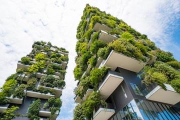 Skyscraper named Vertical Forest in Milan 