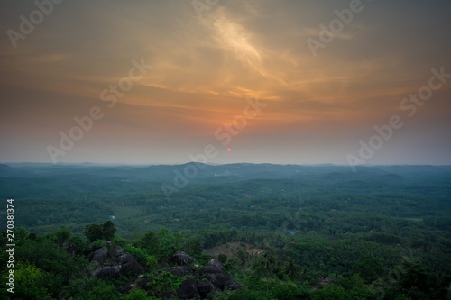 Beautiful Sunset shot-ed from Jatayu Earth Centre
