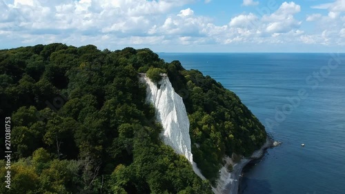 Beautiful drones landscape photography with views of the cliffs on the north sea in Brevik, Norway. photo