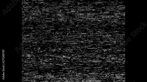 Constant static video signal noise on a vcr vhs tape, archival footage photo