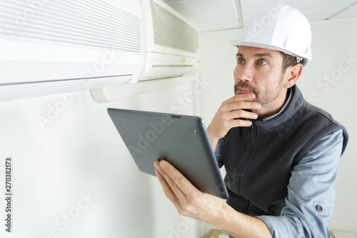 manipulating air conditioner with tablet