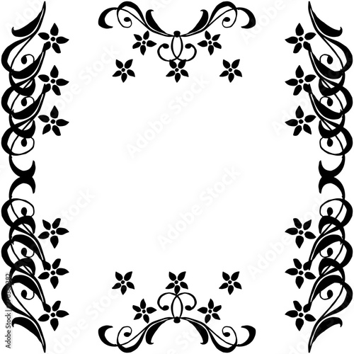 Vector illustration cute wreath frame with design wallpaper