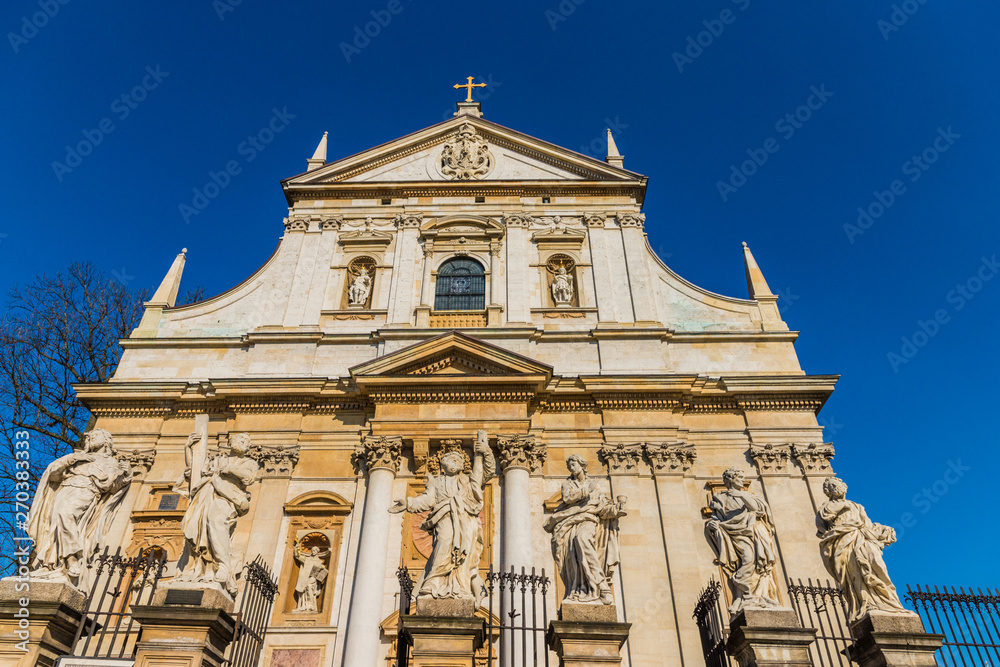 The Church of Saints Peter and Paul in the Old Town district of Krakow, Poland